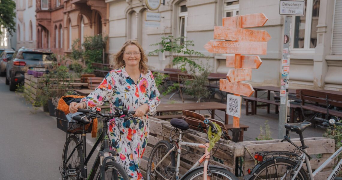 Yvonne Wuttke unterwegs mit dem Fahrrad
